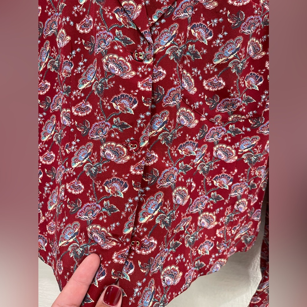 Doen Abena Top Garnet Arbor Rose Floral - Picture 4 of 6